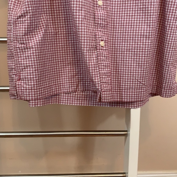 GAP Factory Store Red, White & Gray Cotton Button Down - Picture 5 of 7